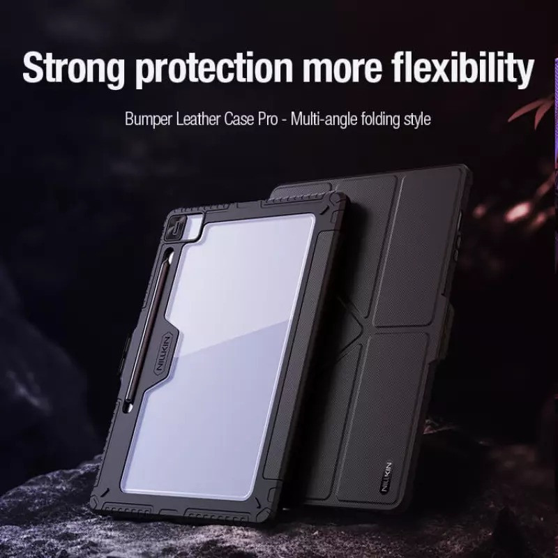 کیف کلاسوری نیلکین مدل Bumper Pro Multi-angle folding style مناسب برای تبلت سامسونگ Galaxy Tab S10 FE Plus