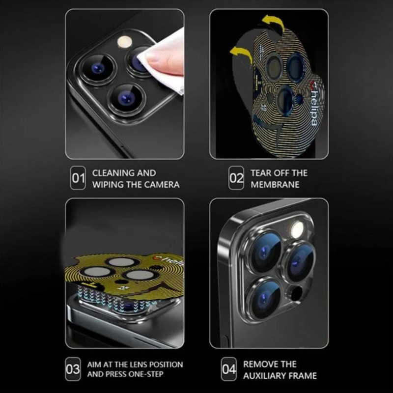 محافظ لنز دوربین شیشه ای اوجی مدل chelipa shine مناسب برای گوشی موبایل اپل iPhone 16