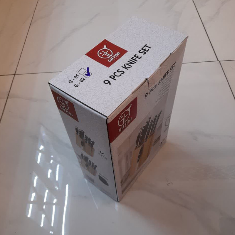 سرویس چاقو آشپزخانه 9 پارچه جی فی نی کد G-02