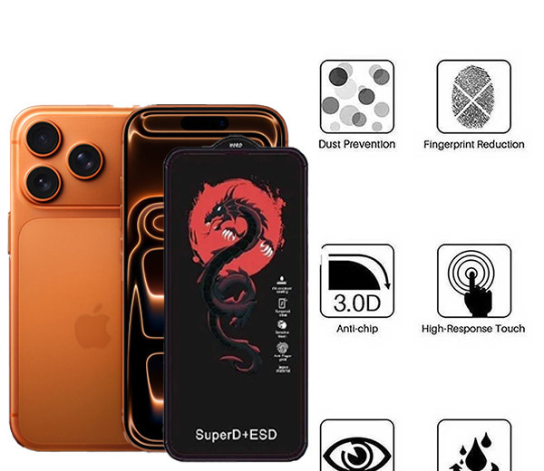محافظ صفحه نمایش اپیکوی مدل Red Dragon ESD مناسب برای گوشی موبایل اپل iPhone 17 Pro / 17 /16 Pro