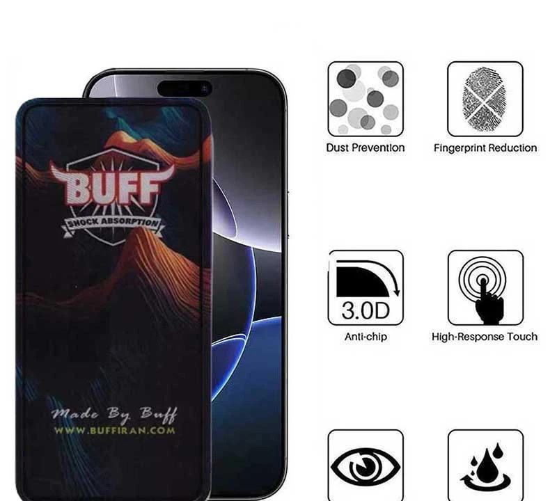 محافظ صفحه نمایش 5D بوف مدل Mountain مناسب برای گوشی موبایل اپل iPhone 17 Pro Max