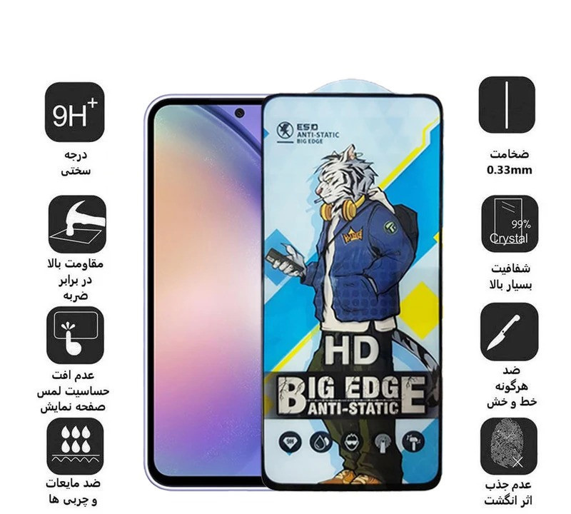 محافظ صفحه نمایش اپیکوی مدل Tiger-Big Edge مناسب برای گوشی موبایل سامسونگ Galaxy A56 /A36