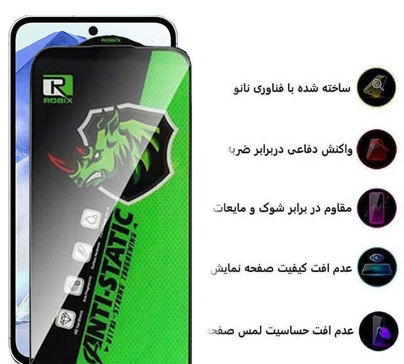 محافظ صفحه نمایش اپیکوی مدل Rhino Robix مناسب برای گوشی موبایل سامسونگ Galaxy S25 FE/A55/A35