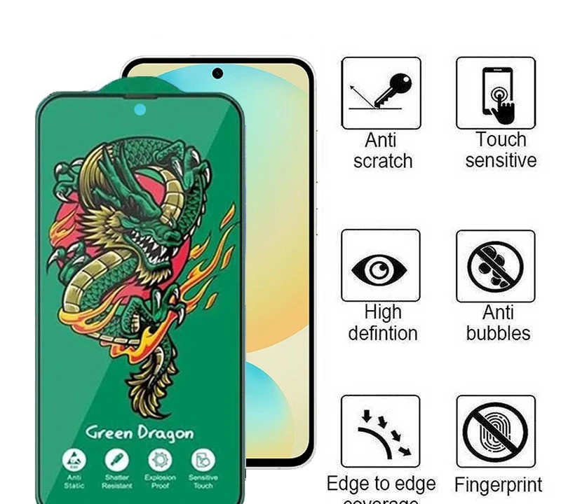 محافظ صفحه نمایش اپیکوی مدل Green Dragon ExplosionProof مناسب برای گوشی موبایل سامسونگ Galaxy S25 FE/ A55/ A35