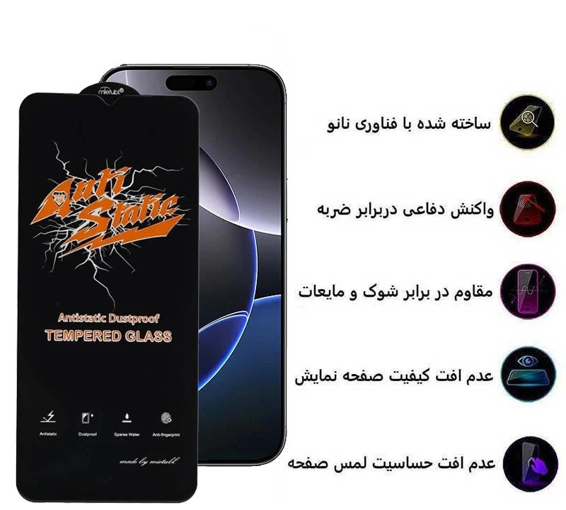 محافظ صفحه نمایش اپیکوی مدل Antistatic Dustproof مناسب برای گوشی موبایل اپل iPhone 17 Pro