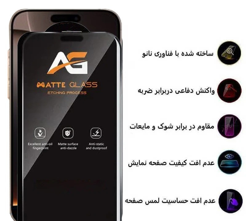 محافظ صفحه نمایش مات اپیکوی مدل AG Matte Etching مناسب برای گوشی موبایل اپل iPhone 17