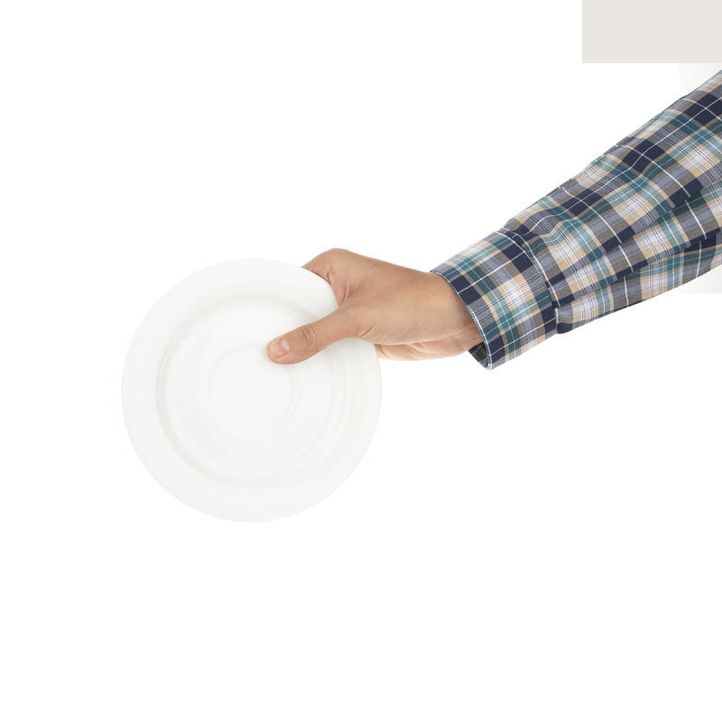 نعلبکی چینی زرین ایران سری هتلی 49 مدل چای خوری سفید کد 16 درجه عالی تکی