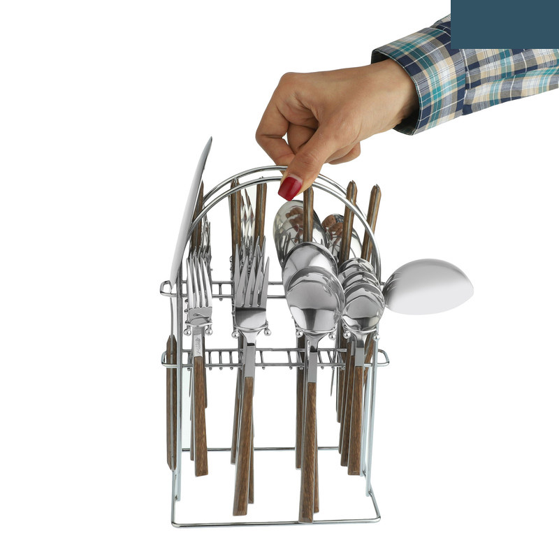 سرویس قاشق و چنگال 33 پارچه جی فی نی مدل L- WOOD