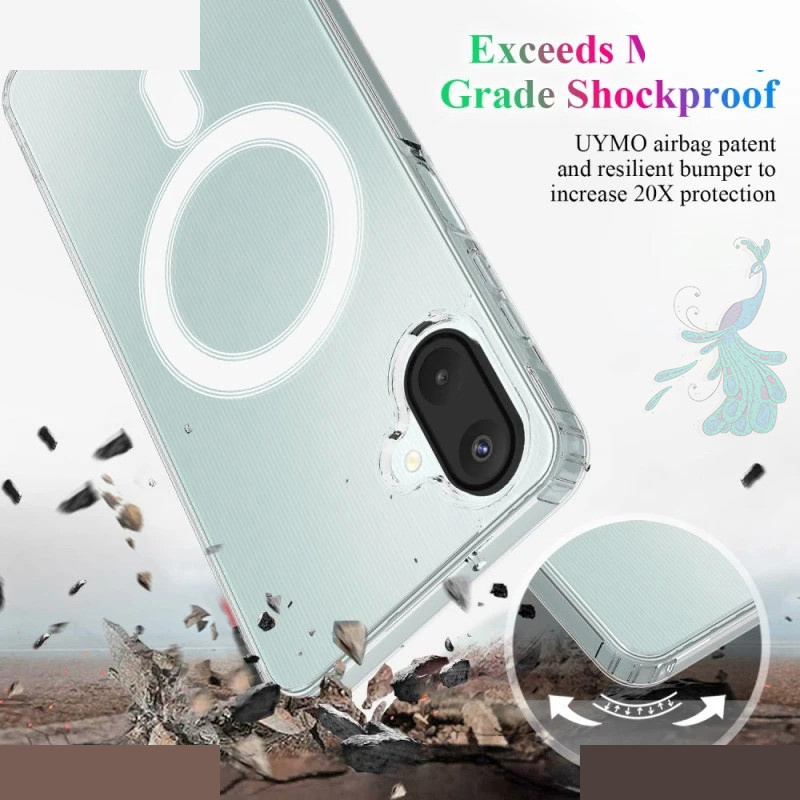 کاور گوشی موبایل سامسونگ A07 پیکوک مدل Clear Magsafe