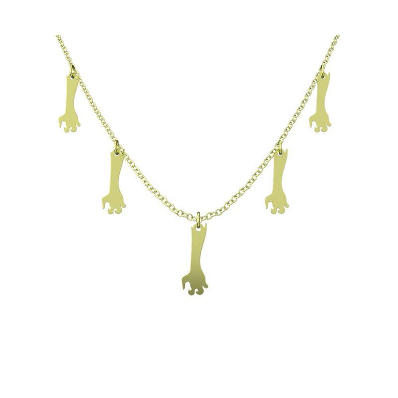 گردنبند طلا 18 عیار زنانه مدوپد مدل هالووین کد RNA18007