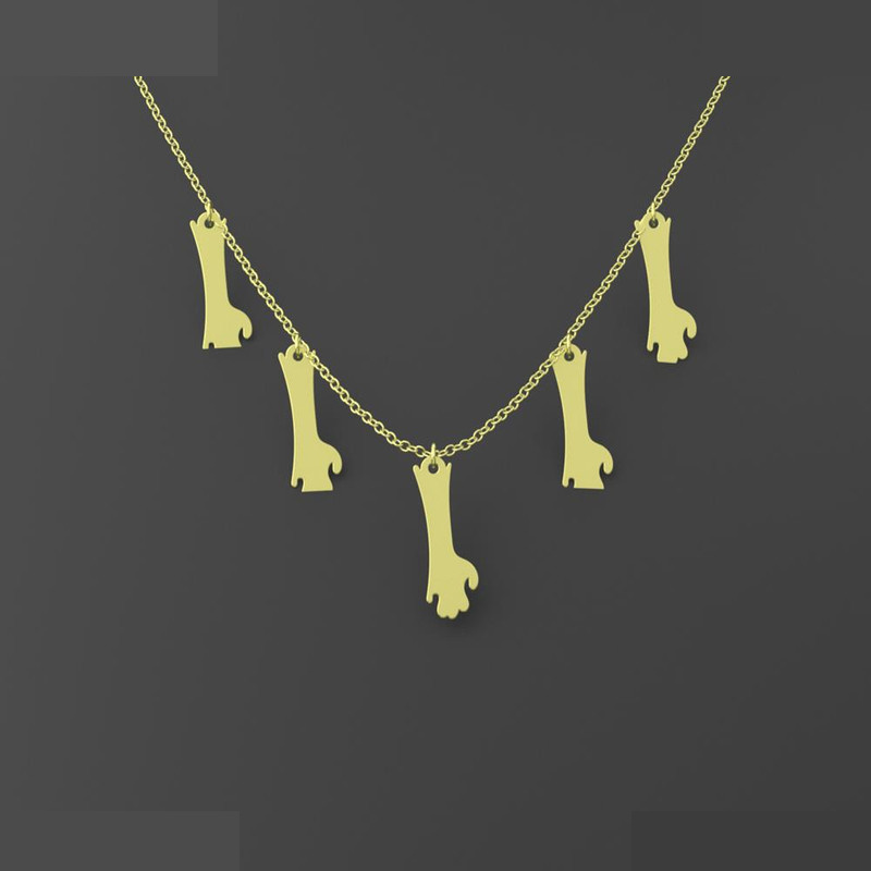 گردنبند طلا 18 عیار زنانه مدوپد مدل هالووین کد RNA18008