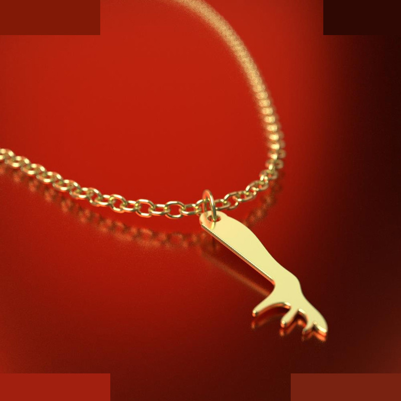 گردنبند طلا 18 عیار زنانه مدوپد مدل هالووین کد RNA18011