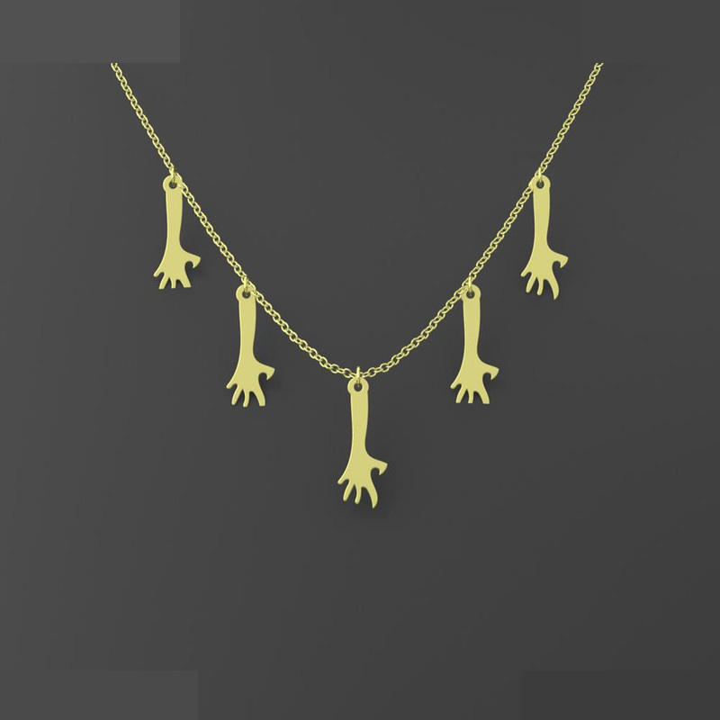 گردنبند طلا 18 عیار زنانه مدوپد مدل هالووین کد RNA18012