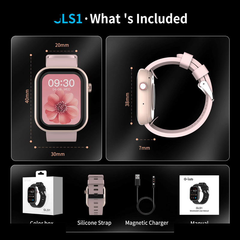 ساعت هوشمند جی تب مدل GLS1 با بند سیلیکونی