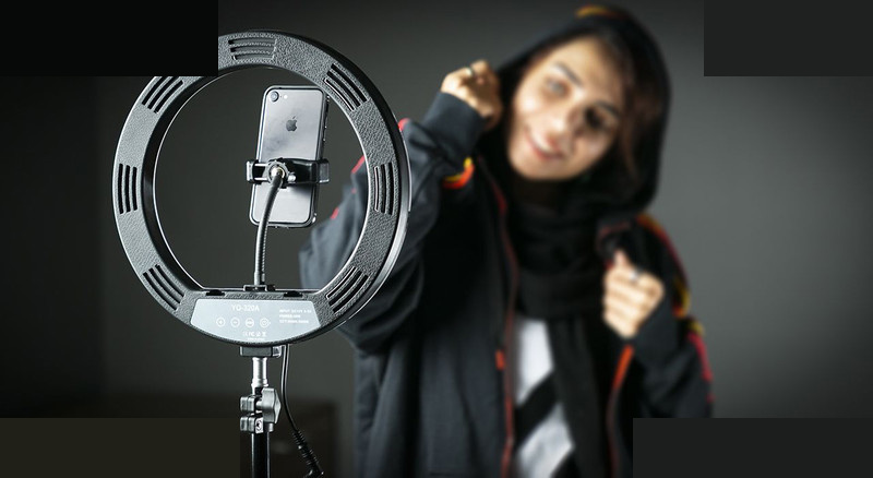 رینگ لایت مدل YQ-320A به همراه پایه