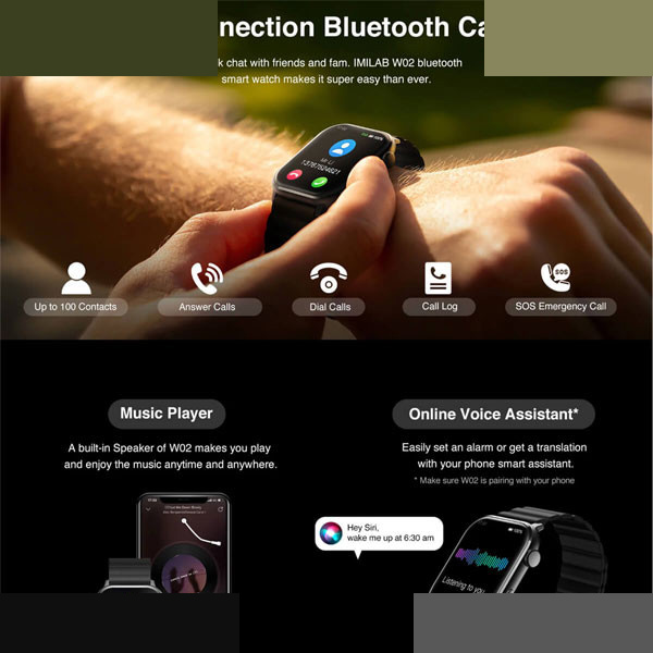 ساعت هوشمند آی می لب مدل IMILAB W02