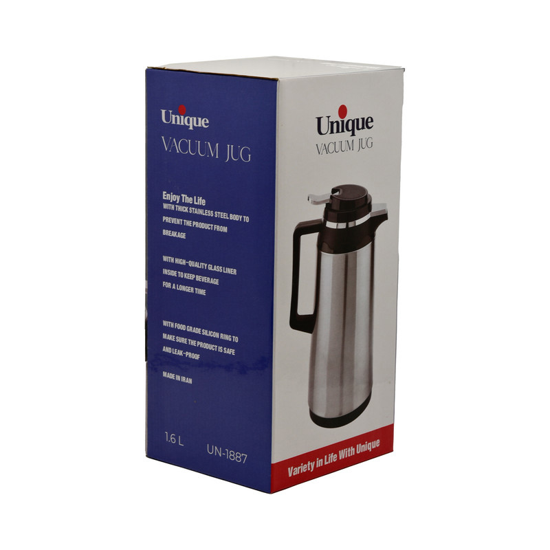 فلاسک یونیک مدل استیل کد 1887 گنجایش 1.6 لیتر