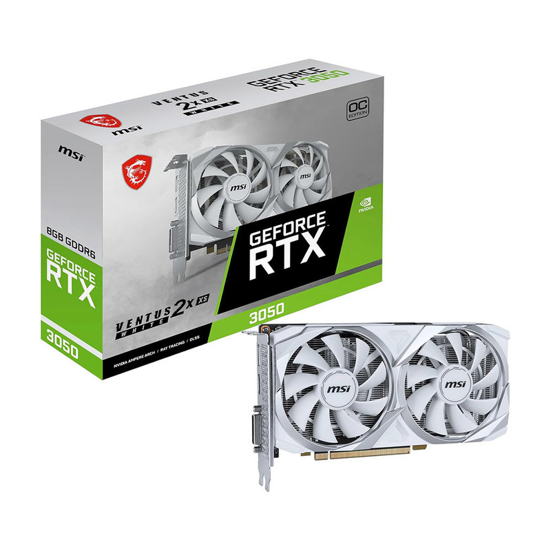 کارت گرافیک ام اس آی مدل GeForce RTX™ 3050 VENTUS 2X XS 8G OC White