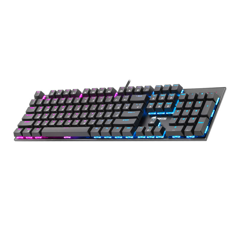 کیبورد گیمینگ گرین مدل GK802-RGB، مکانیکال سوییچ آبی، Full-Size، نورپردازی RGB