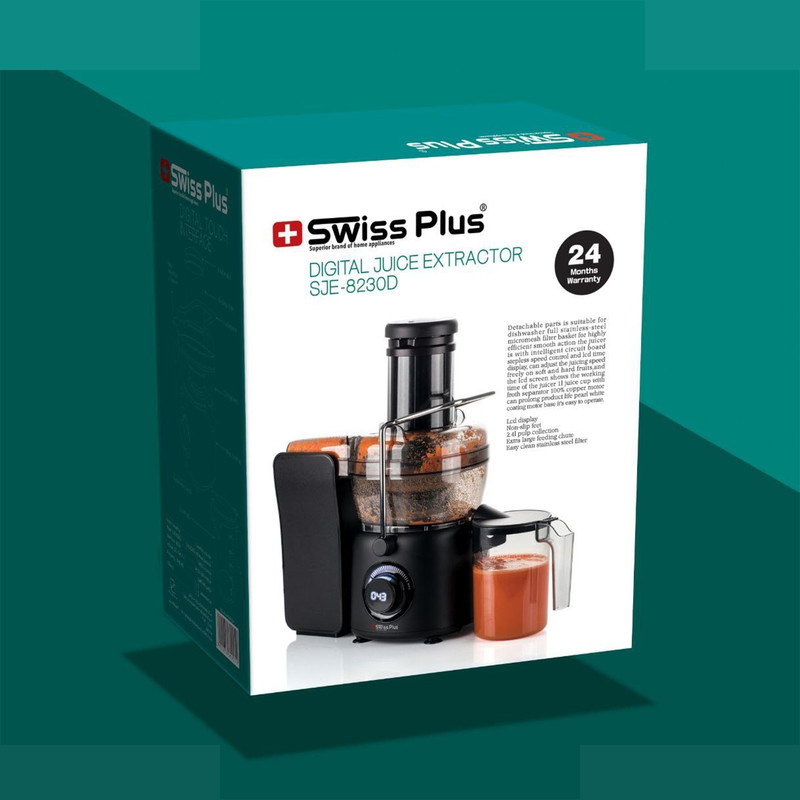 آبمیوه گیری سوئیس پلاس مدل SJE-8230D آبمیوه گیری سوئیس پلاس مدل SJE-8230D