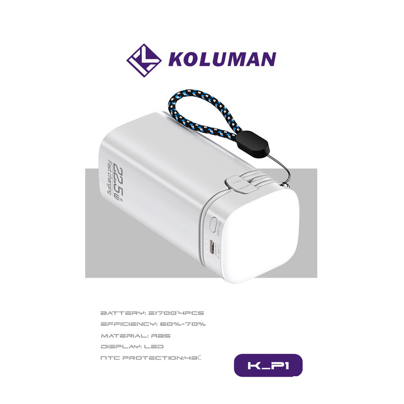 پاوربانک کلومن مدل K-P1 FAST CHARGING ظرفیت 20000 میلی آمپر ساعت