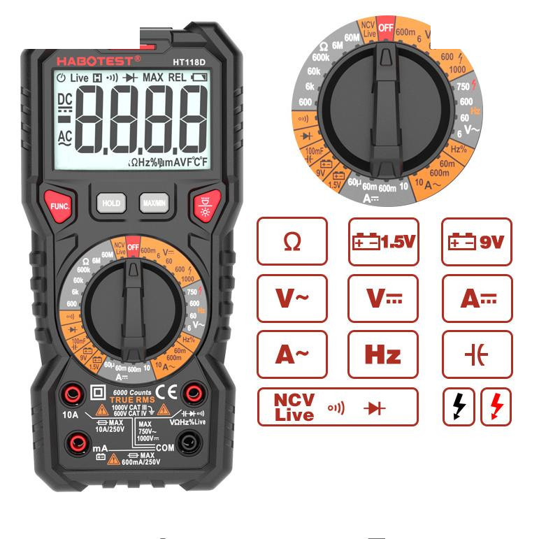 مولتی متر دیجیتال هابوتست مدل HT118D