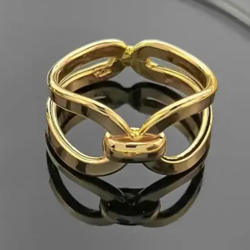 انگشتر طلا 18 عیار زنانه بینهایت - پاپیونی سایز 55 کد 565