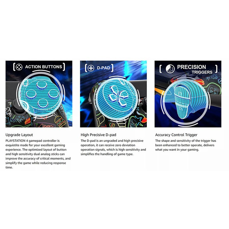 دسته بازی پلی استیشن 4 مدل GOD OF WAR طرح گاد اف وار دسته بازی پلی استیشن 4 مدل GOD OF WAR طرح گاد اف وار