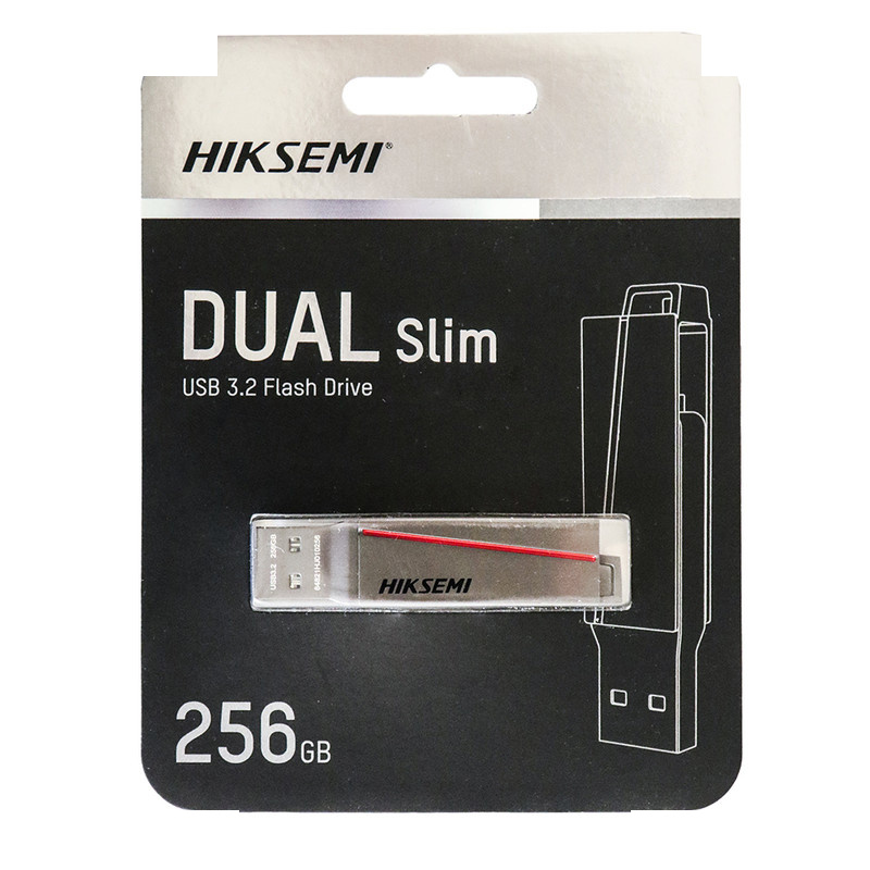 فلش مموری هایک سمی مدل DUAL SLIM E307C ظرفیت 256 گیگابایت با رابط USB 3.2
