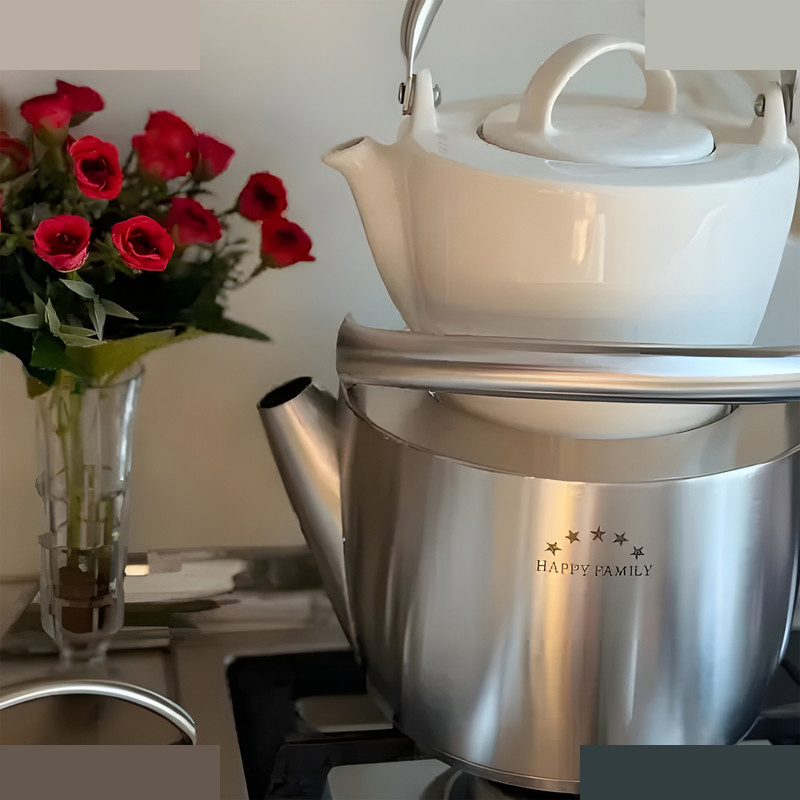 ست کتری و قوری هپی فمیلی مدل MAT گنجایش کتری 2.5 لیتر گنجایش قوری 1 لیتر