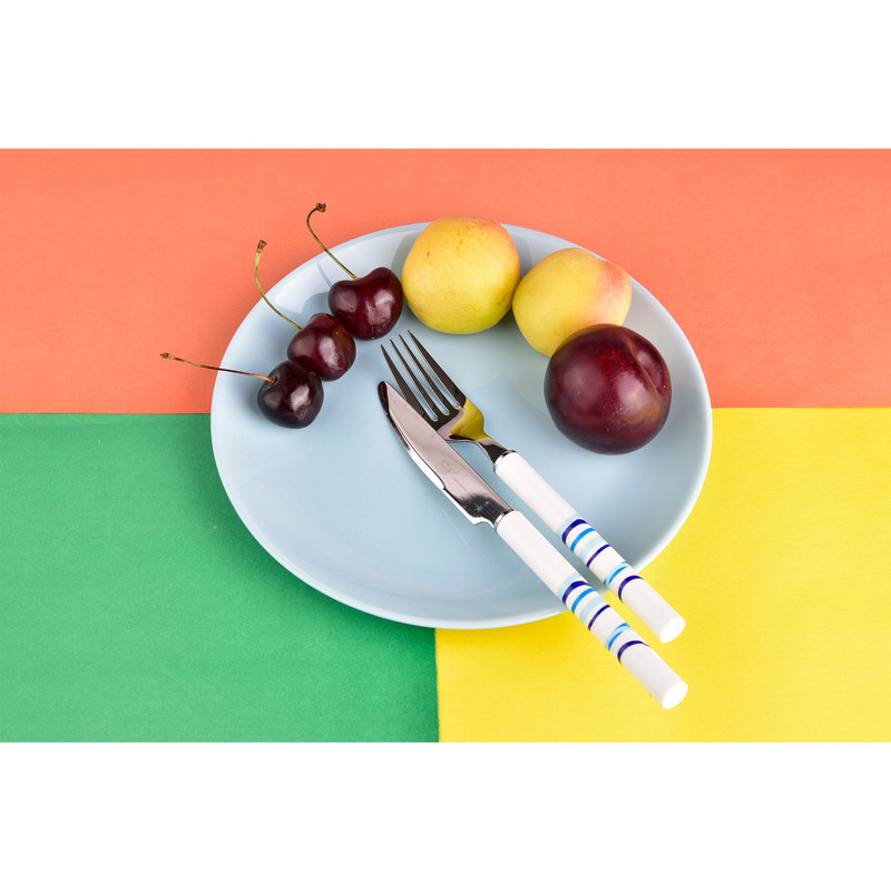 ست کاردوچنگال میوه خوری 12پارچه مدل گرد