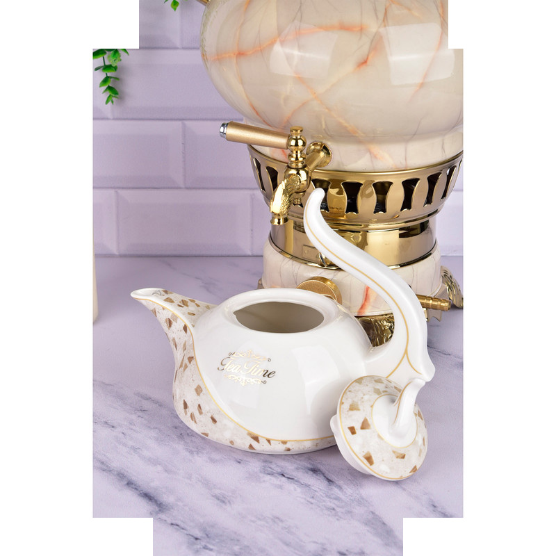 سماور گازی کروپ ست مدل ساحر کد 700101 گنجایش 6 لیتر سماور گازی کروپ ست مدل ساحر کد 700101 گنجایش 6 لیتر