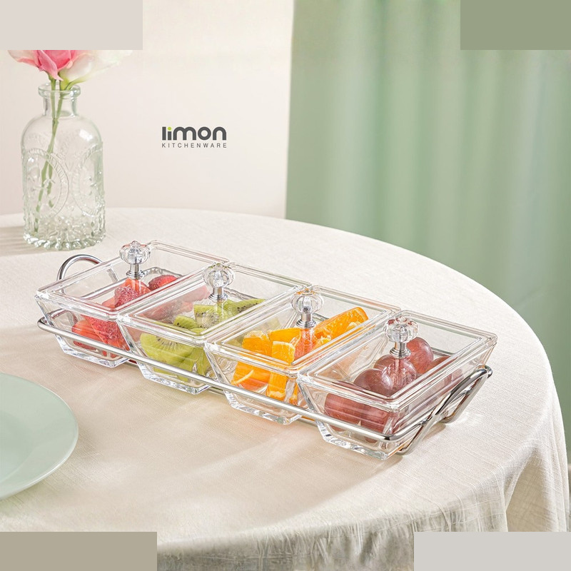 اردو خوری لیمون مدل مستطیل ۴ خانه کد FIDOKA-2105 به همراه استند اردو خوری لیمون مدل مستطیل ۴ خانه کد FIDOKA-2105 به همراه استند