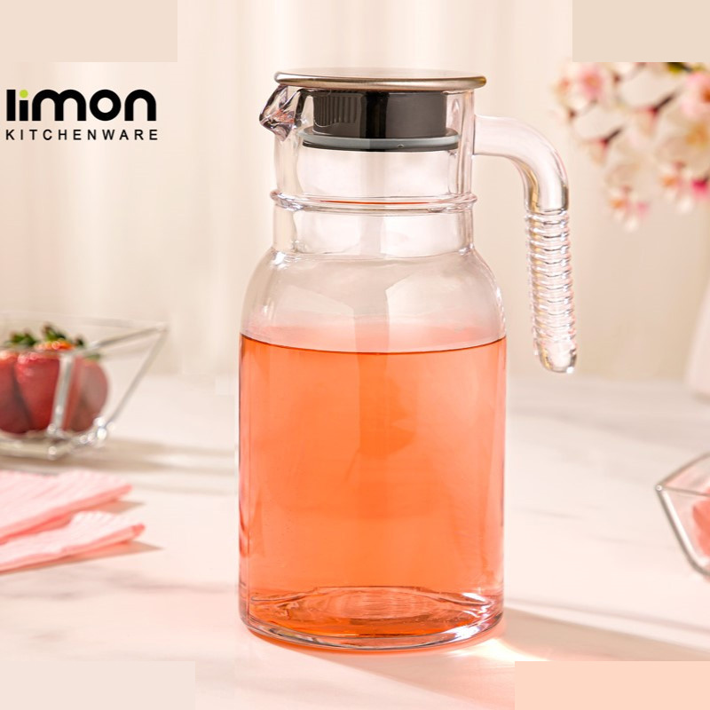 پارچ لیمون مدل شیشه ای درب استیل کد H2349