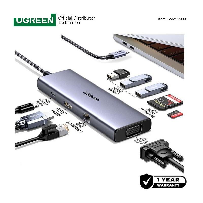 هاب ۹ پورت USB-C یوگرین مدل CM498-15600 هاب ۹ پورت USB-C یوگرین مدل CM498-15600