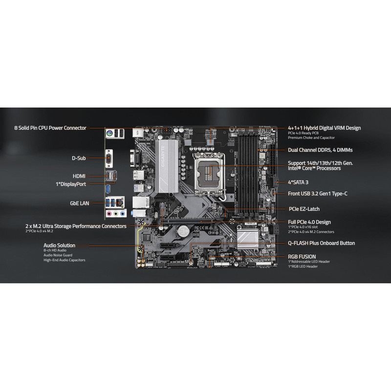 مادربرد گیگابایت مدل B760M D3HP مادربرد گیگابایت مدل B760M D3HP