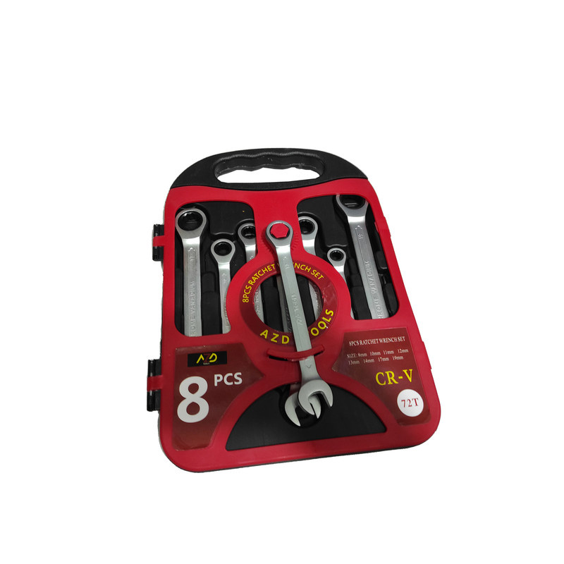 آچار یکسر تخت و یکسر رینگی ای زد دی مدل SMT-8PCS-RATCHETWERECH SET مجموعه 8 عددی آچار یکسر تخت و یکسر رینگی ای زد دی مدل SMT-8PCS-RATCHETWERECH SET مجموعه 8 عددی