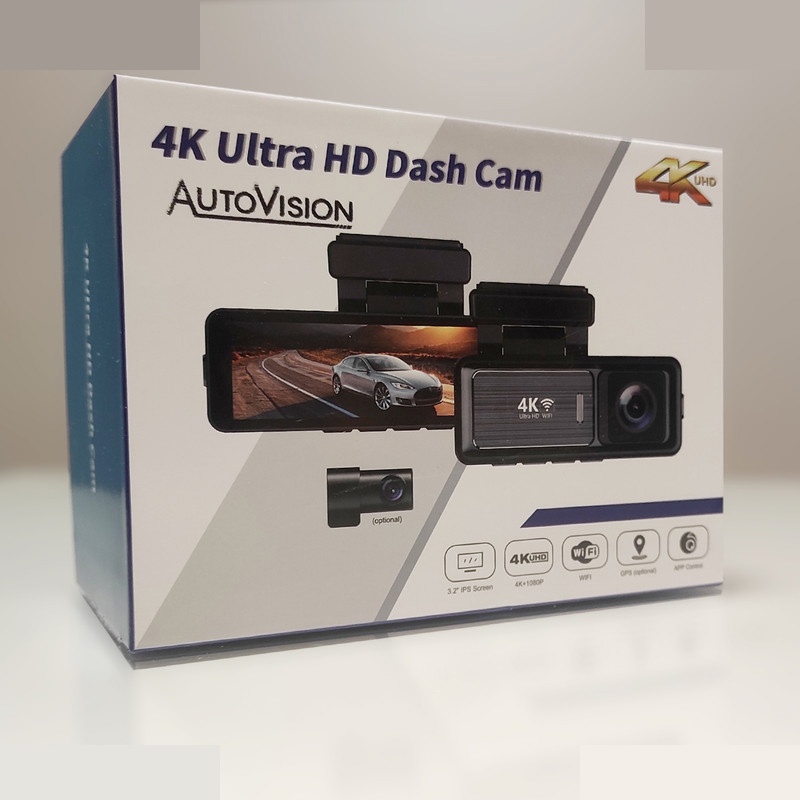 دوربین ثبت وقایع خودرو اتوویژن مدل M6 4K-WiFi به همراه دوربین عقب