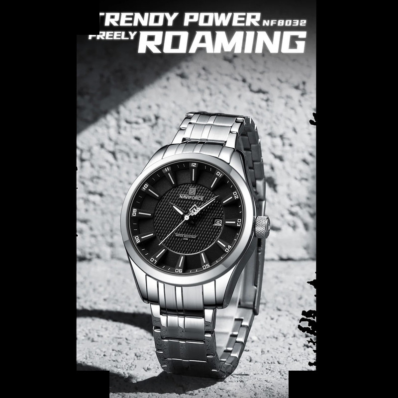 ساعت مچی عقربهای مردانه نیوی فورس مدل NF8032SB ساعت مچی عقربهای مردانه نیوی فورس مدل NF8032SB