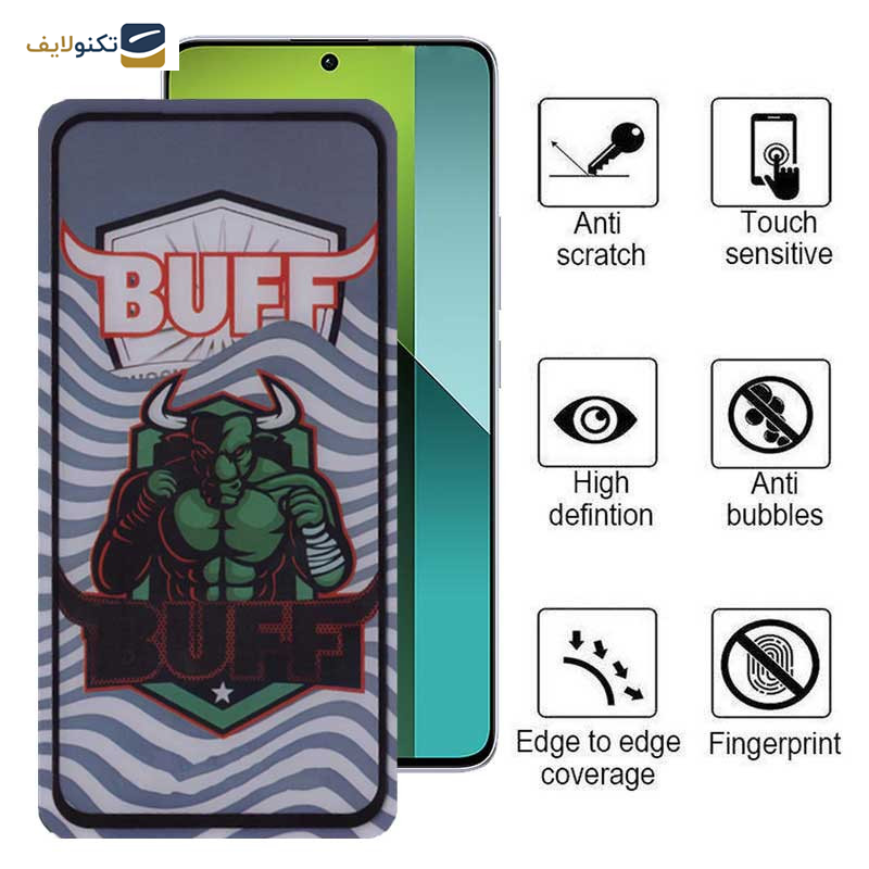 محافظ صفحه نمایش 5D بوف مدل Super Power-G مناسب برای گوشی موبایل شیائومی Redmi Note 13 4G / 5G / Note 13 Pro 4G / 5G / Note 13R Pro