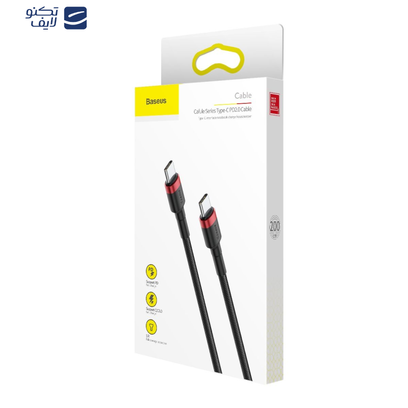 کابل USB-C باسئوس مدل CATKLF-H91 طول 2 متر کابل USB-C باسئوس مدل CATKLF-H91 طول 2 متر