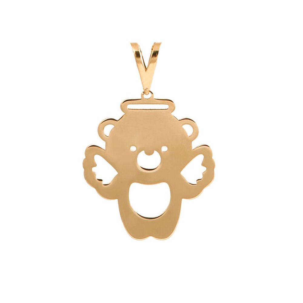 پلاک طلا زنانه طلا 18عیار طرح خرس بالدار