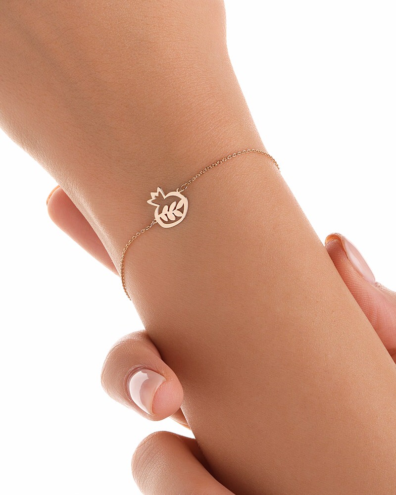 دستبند طلا 18عیار انار و گندم