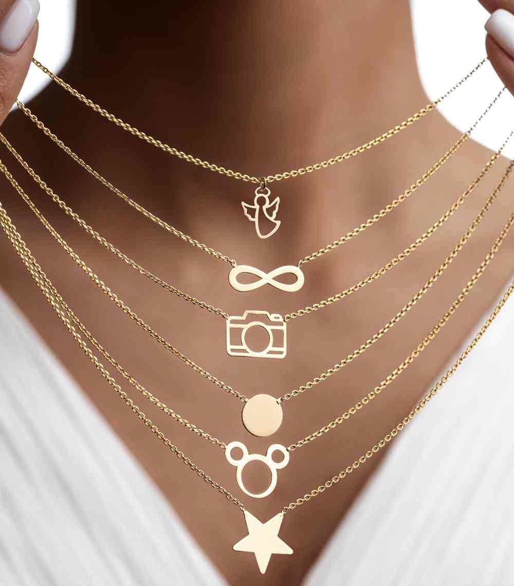 گردنبند طلا 18 عیار طرح انجل