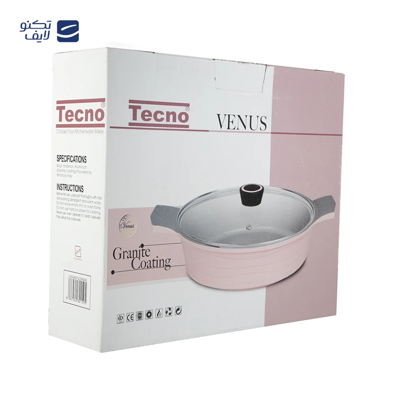 تابه دودسته تکنو مدل ونوس سایز 28 تابه دودسته تکنو مدل ونوس سایز 28