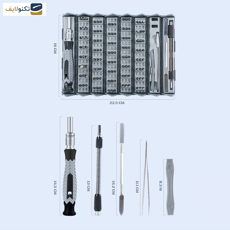 پیچ گوشتی و سری پیچ گوشتی پرووان مدل PGS101 بسته 126 عددی