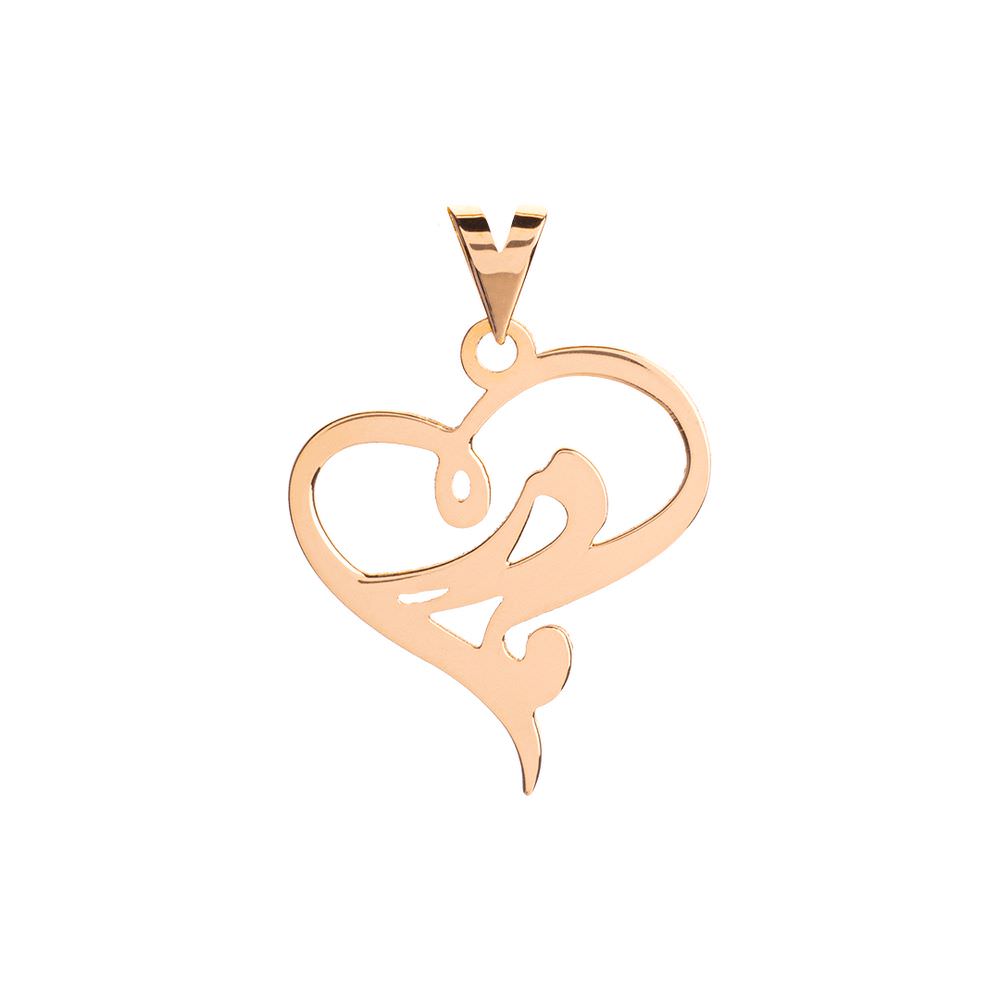 پلاک طلا 18عیار طرح مادر داخل قلب