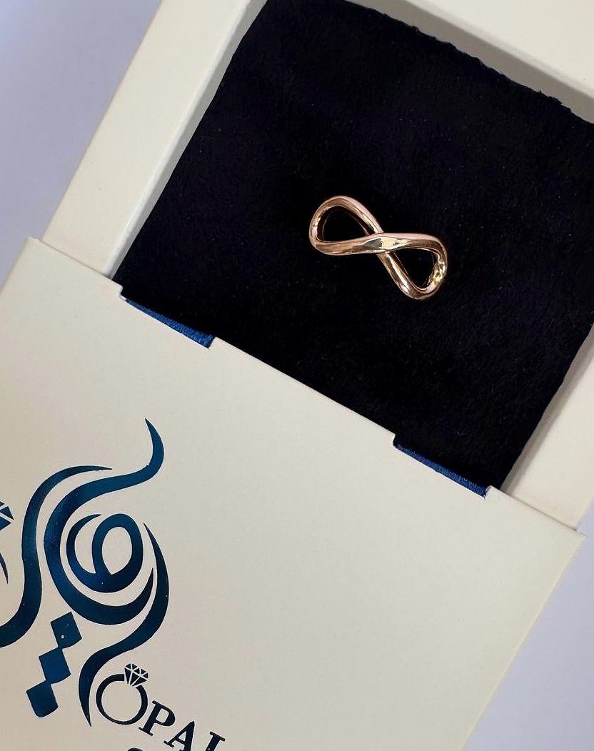 انگشتر طلا 18 عیار زنانه اپال گلد مدل بی نهایت  کد SH0400 سایز 57