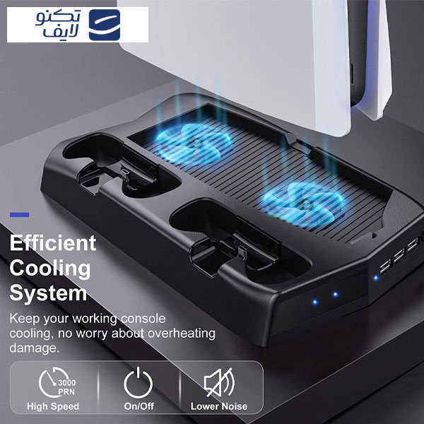 پایه شارژر و فن خنک کننده پلی استیشن 5 مدل P5-010-2