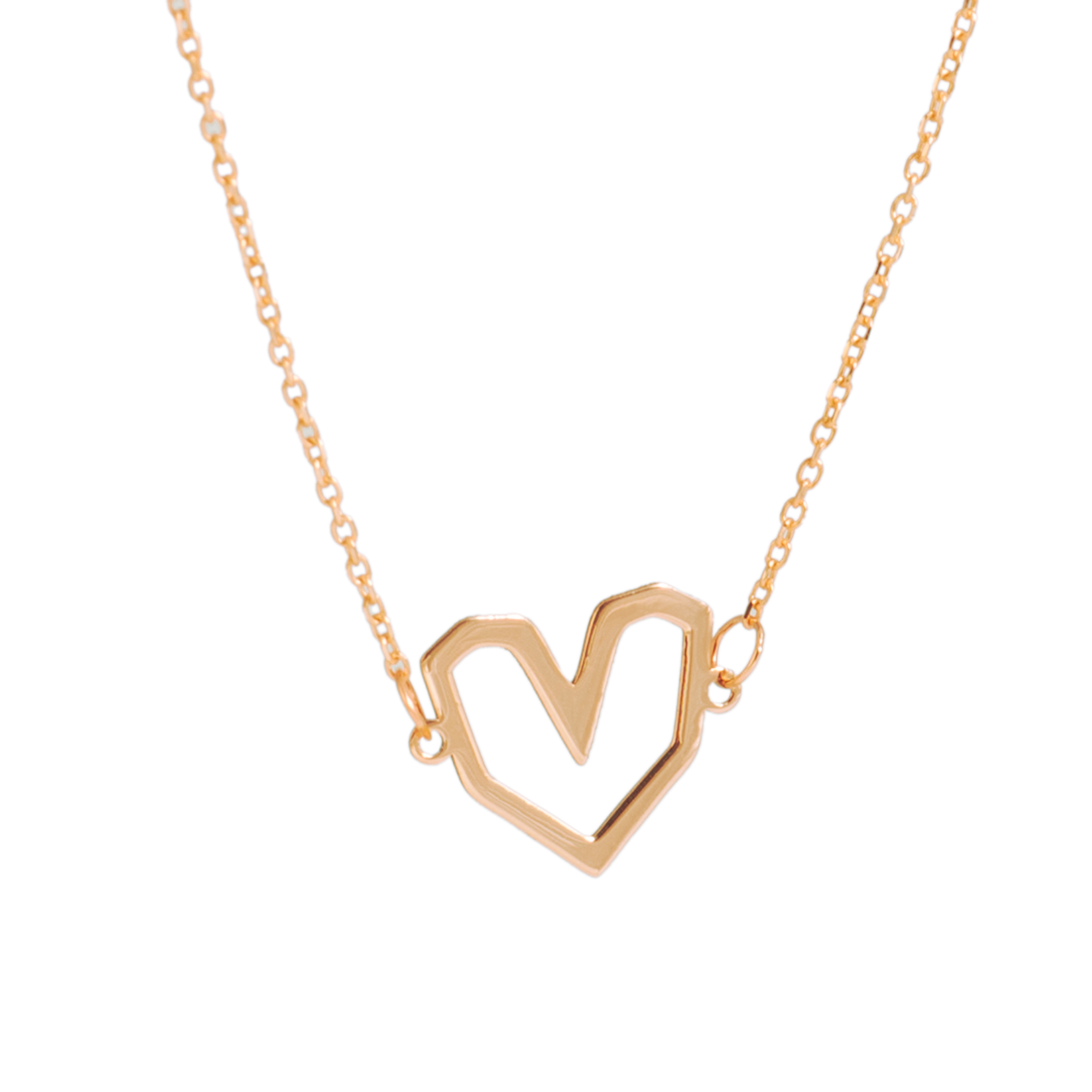 دستبند طلا 18 عیار طرح قلب جذاب